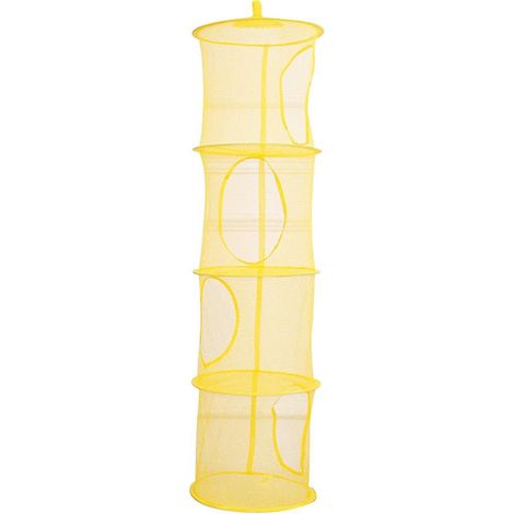 Cintre Organisateur Pliable 4 Étages en Maille pour Jouets Enfants, Panier Suspendu Rangement Divers, Grille Métallique