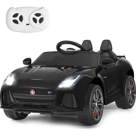 COSTWAY Auto Elettrico 12 V per bambini, Macchina Elettrica a 2 Posti con Telecomando, Avanti e Indietro, 3-5 km/h (Nero) (1/5)