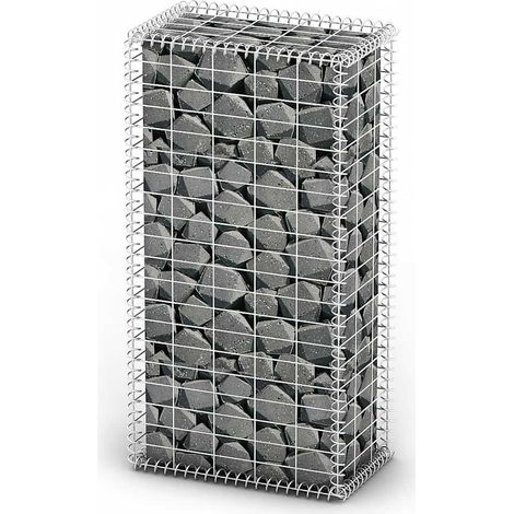 Cesto Gabbione con Coperchio in Filo Zincato 100 x 50 x 30 cm vidaXL (1/5)