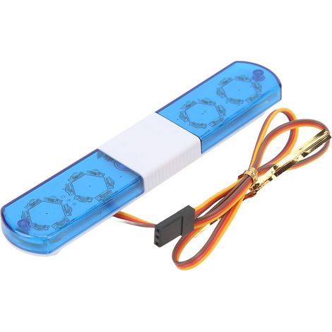 Feu LED Police pour Voitures RC 1/8 1/10, Design Simulation avec 4 Modes Clignotants et Alarme Lumineuse Bleue (1/5)