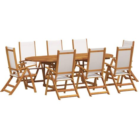 Maison Exclusive - Ensemble à Manger de jardin 7pcs bois d'acacia solide textilène (1/5)