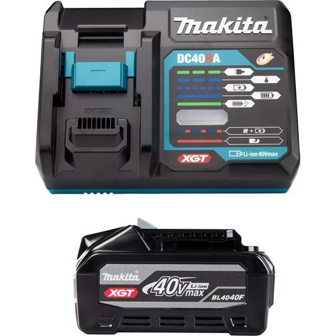 Makita BL4040F 40V Max 4Ah Li-ion XGT Batterys 191B36-3 + DC40RA Fast Charger (1/5)