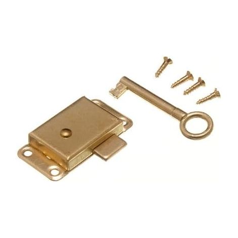 Lot de 8 verrous pour armoire/placard de 50 mm avec clés et vis (1/2)