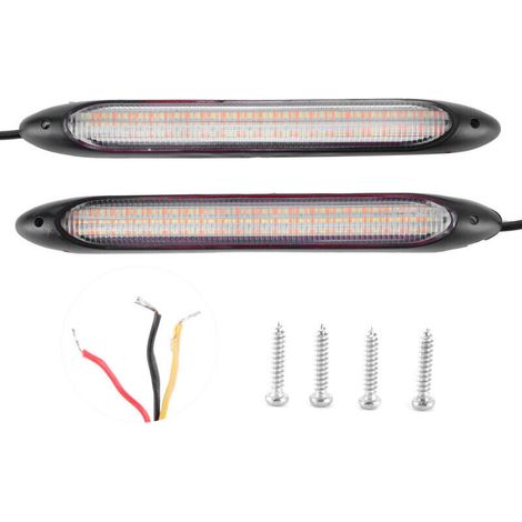 With LED daytime running lights, intermittent, white and amarillo color, water resistant, 15.5 cm / 6.1 pulgadas.