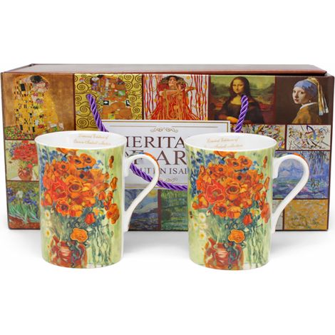 Set aus 290 ml Porzellantassen „Mohnblumen“ – Vincent van Gogh als Geschenk (1/5)