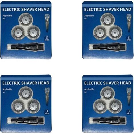 12 Pièces Têtes de Lame de Rasoir Compatibles Series 1000 2000 3000 S738 S510 S511 S512 S520 PT720 PT860 (1/4)