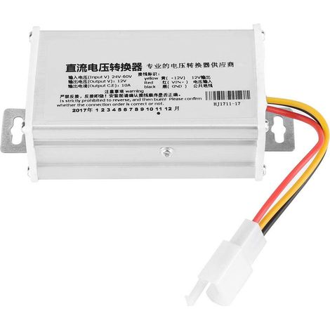 Convertisseur de Tension DC 24V-60V à 12V 10A 120W pour Scooter Électrique, Klaxon, LED, Lampe de Hernie, Tableau de Bord (1/5)