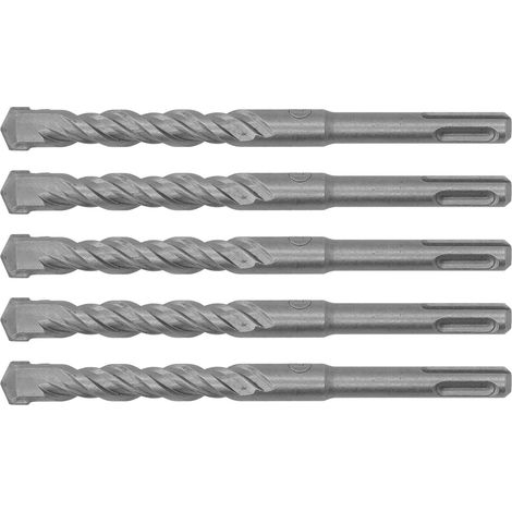 Set de 5 forets SDS 160mm pour béton, pierre et brique, pointes carbure, 14mm, perforateur rotatif. (1/5)
