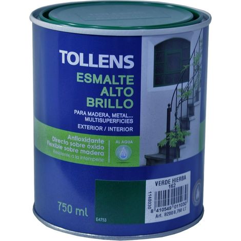 Tollens Esmalte alto brillo al agua Verde hierba 750 Ml