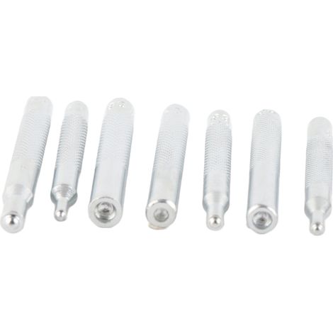 Ensemble d'outils de pose de fermetures à pression en 11 pièces avec rivets, boutons et une base à 7 trous ensemble d'outils pour le travail du cuir à faire soi-même. (1/5)