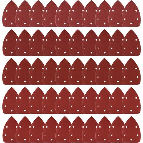 50 Stück Schleifpapier für Maus-Detailarbeiten, Schleifpads, Körnungen 40/80/120/180/240