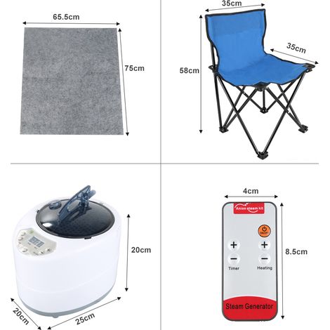 Mini Sauna À Vapeur Mobile Sauna Maison Sauna Thermique Cabine Pour Sauna Assis Cabine 1200W 220V 80  70  98cm (Rouge, A)