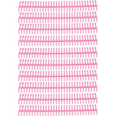 10 Anneaux de Reliure Plastique 30 Trous 22mm Diamètre Intérieur Rose Résistant à l'Usure (1/5)
