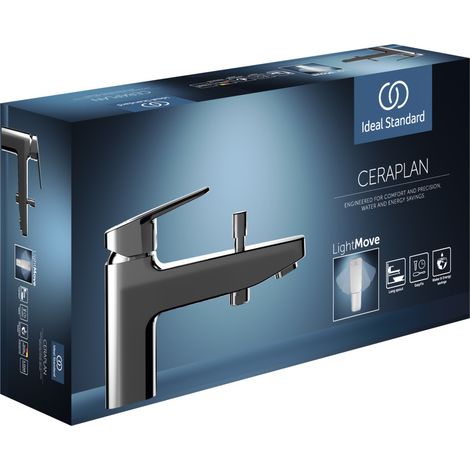 Ideal Standard Grifo de baño Ceraplan para borde de bañera 47x196x146mm Cromado, BD257AA (1/2)