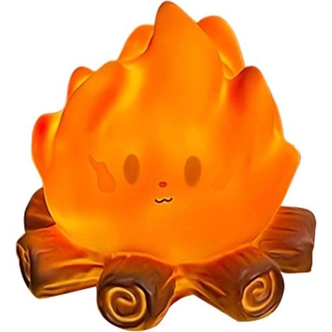 Lampe feu de camp Éclairage dessin animé, veilleuse de bureau – pour adolescents et adultes, maison, bureau, appartement, restaurant, hôtel, salon, chambre à coucher, chambre d'enfant, table à (1/5)