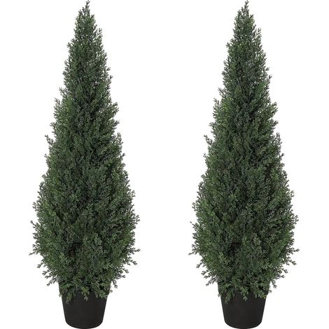 Plante de cyprès artificiel, design réaliste, entretien facile, Vert, 90cm (1/2)