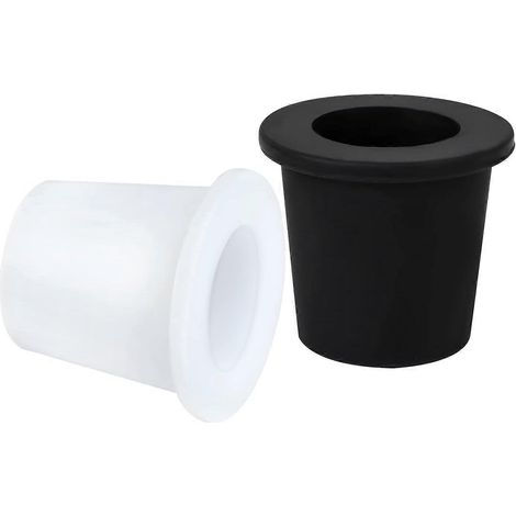 stuks parasolgatringen, zachte siliconen parasolringen voor parasoltafels met een gat van 5 cm tot 6,4 cm en een diameter van 3,8 cm, geschikt voor parasolstokken (zwart, wit) (1/5)