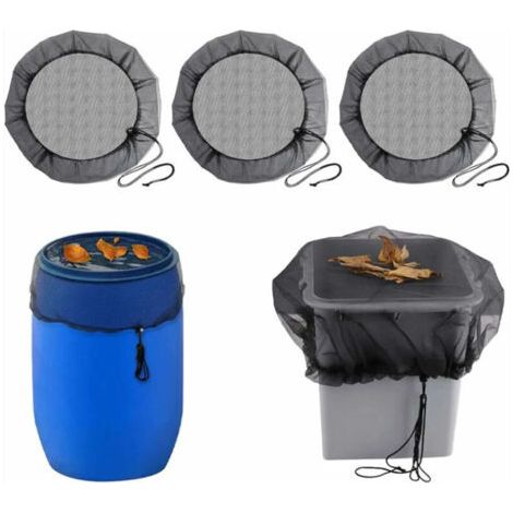 FENOPLASTICA3 Pcs Filet pour Citerne de Pluie: Filet de Protection avec Cordon Serrage Réservoir D'eau Couvercle Ajustable, Filet Protection Protège Contre Feuilles et Larves Moustiques - Diamètre 80 (1/4)