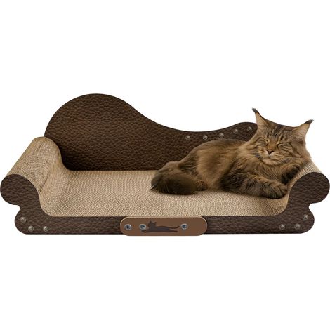 Griffoir pour Chat XXL - Grattoir Chat 68cm Design Canapé - Carton Ondulé Renforcé - pour Lit Chats et Salon (1/5)