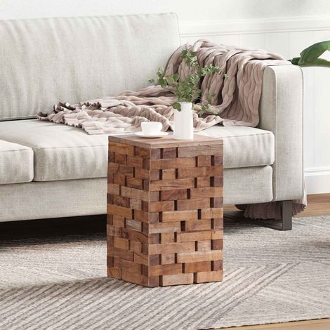 Hocker Natur 29 x 29 x 48 cm Massivholz Altholz