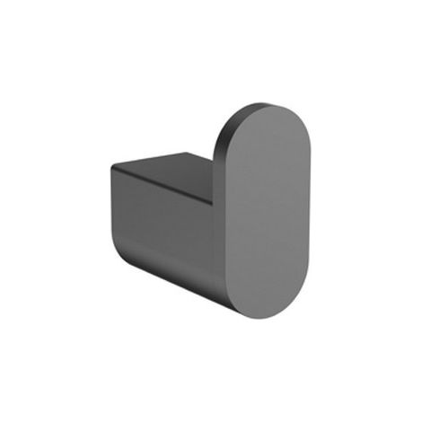 Appendino bagno doppio a parete in acciaio inox finitura gun metal ART-GM kamalu