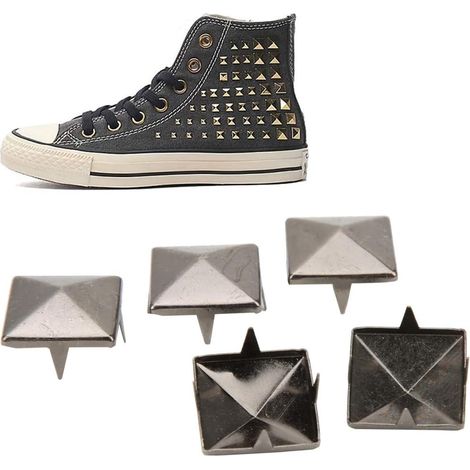 Pyramide en Métal, Rivet Décoratif, Rivets en Cuir, Bracelet, Sac, Vêtements, Chaussures (7) (1/5)