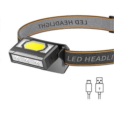 Lampe frontale rechargeable LED portable pour extérieur (1/5)