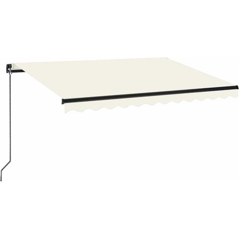 Tenda da Sole Retrattile Manuale 350x250 cm Crema vidaXL