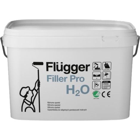 Relleno Flugger Filler PRO H2O listo para usar en cuartos húmedos.