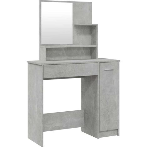 Maison Exclusive - Schminktisch mit Spiegel Betongrau 86,5x35x136 (1/5)