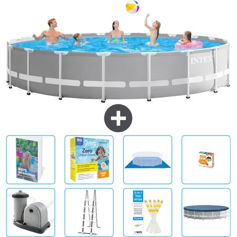 Prism Frame Pool Rund - 610x132 cm - 9-teilig S529