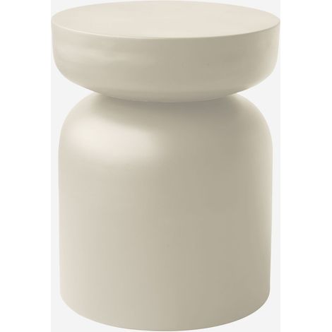 MESA AUXILIAR AURORA CREMA Ø35x43CM (1/3)