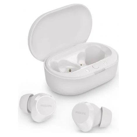 Auriculares Philips TAT1209WH Bluetooth blancos con estuche y 18h batería Oferta exclusiva (1/5)