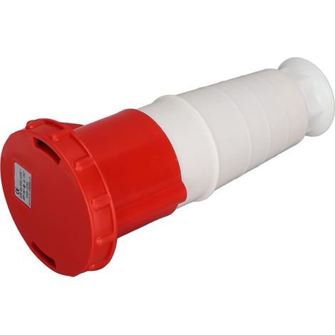 Prise Femelle 63A,Prise 63A Femelle,Prise D'Aviation Étanche À 5 Broches,Prise Industrielle À 5 Broches 63A Prise D'Aviation Compacte Étanche Stable pour Brasseries Ateliers Cam 220‑415V Rouge (1/5)
