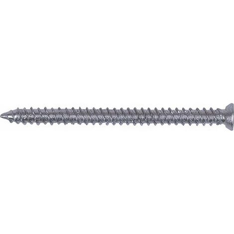 50 Vis béton pour fixation de menuiseries - Tête fraisée T30 - D. 7,5 x 62 mm - Zingué