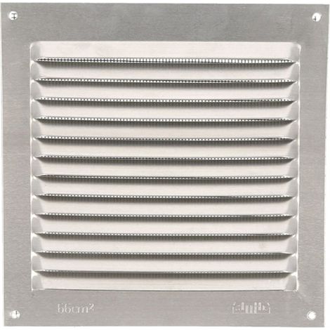 Rejilla ventilacion 15x15cm alum. Natural c/mosquitera 20213 amig
