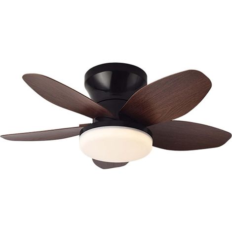 Bois foncé Dimmable Ventilateur Plafond Avec Lumiere Et Telecommande, Réversible 6 Vitesses Plafonnier Ventilateur De Plafond Moderne Silencieux Lampe Ventilateur Plafond Chambre (1/5)