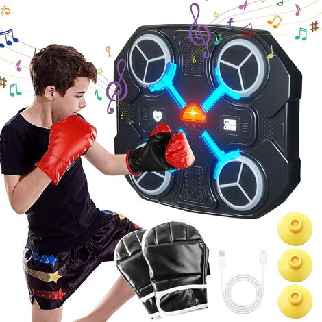 Machine de Boxe Musicale, Boxe Mural Musique Bluetooth, Boxing Machine Enfant avec Gants de Boxe, Boxing Training Mural, Beatpunch Boxe, Boxe Electronique pour L'entraînement à Domicile (1/5)