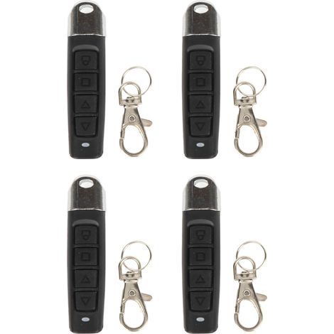 Ortviai Télécommande universelle de clonage 433 MHz pour portail, porte de garage et volets roulants – Lot de 4 pièces (1/5)