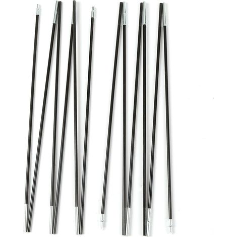 Kit de 2 barres de support en fibre de verre pour tente de camping, structure d'auvent et poteaux de soutien extérieurs