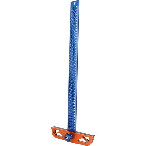 Perforiertes Lineal aus Aluminiumlegierung, multifunktionaler T-förmiger Winkelmesser für Holzbearbeitung, Mess- und Markierungswerkzeug (1/5)