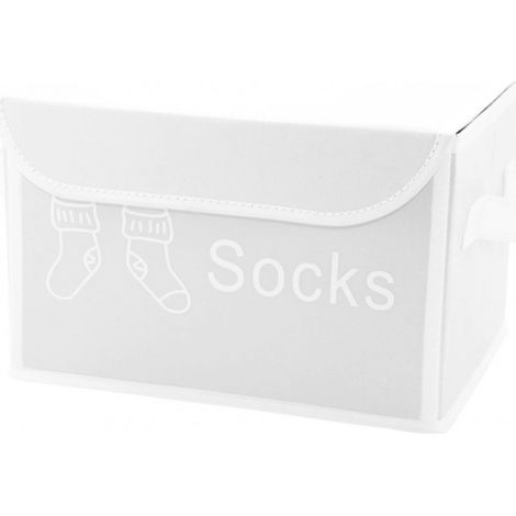 Boite pour dressing à couvercle Socks Blanc - SPACE (1/5)