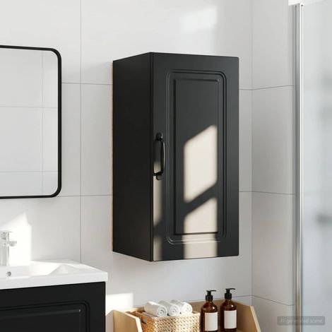vidaXL Armario de pared para baño UTRECHT Negro 30 x 31 x 59 cm (1/5)