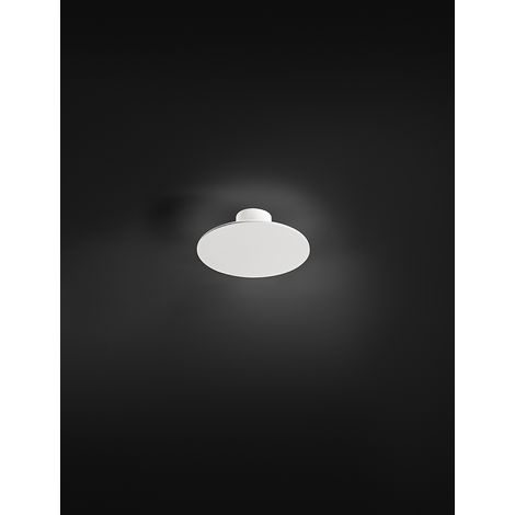 Plafonnier LED en métal blanc mat, 15W, CCT réglable 3000K-4000K-6000K, diamètre 25cm, design moderne et minimaliste de la marque Perenz - France