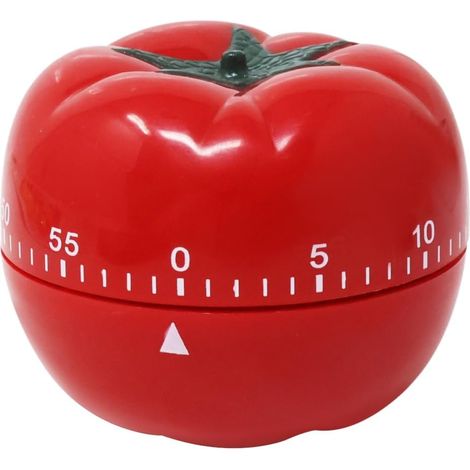 Minuteur mécanique manuel pour tomates, minuteur de cuisine à compte à rebours de 60 minutes avec alarme sonore, minuteur de cuisson à remontage pour la pâtisserie, les études et le sport (1/5)