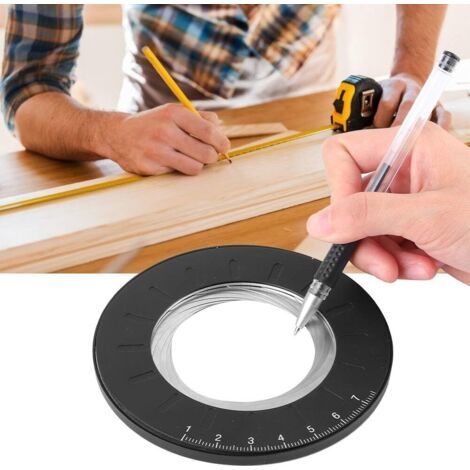 Règle de dessin de cercle rond Règle de mesure Modèle de cercle rond Bâton de mesure réglable pour le dessin (1/4)