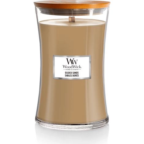 Candela profumata Woodwick Gilded Sands 610 g