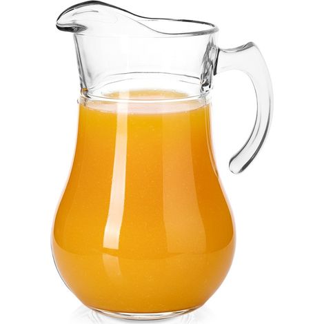 Glaskrug für Getränke, Saft, Kompott, Limonade, Wasser, groß, 2,4 l (1/3)