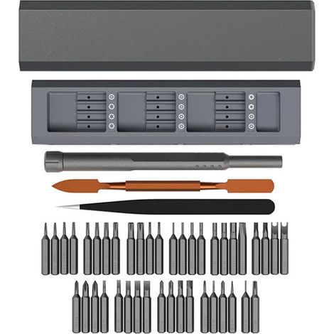 Cacciaviti di precisione, punte magnetiche per cacciavite, multiutensile 44 in 1, punte magnetiche di precisione per trapano, set di cacciaviti smontabili, mini cassette degli attrezzi (1/5)