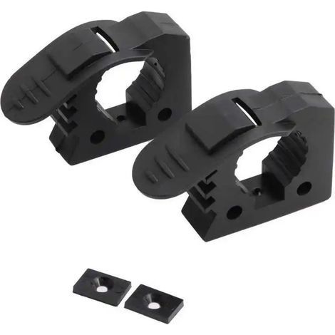 Pinzas negras (2 unidades) adecuadas para todos los modelos de vehículos o para instalación en interiores. Herramienta de 3-4 cm (1/5)